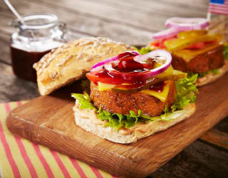 Smoky American Barbecue Tofu Burger
